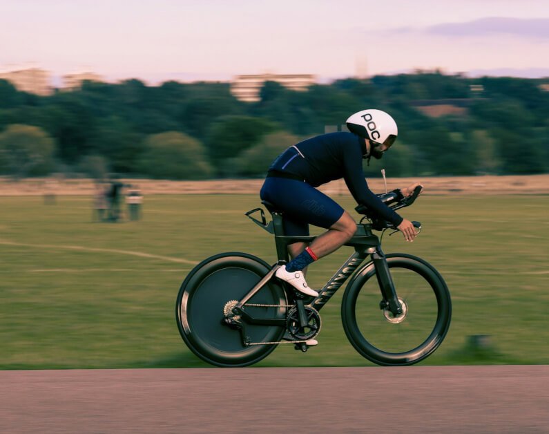 a man riding a